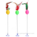 Spring Rainbow Ball Feather Cat Teaser Toy